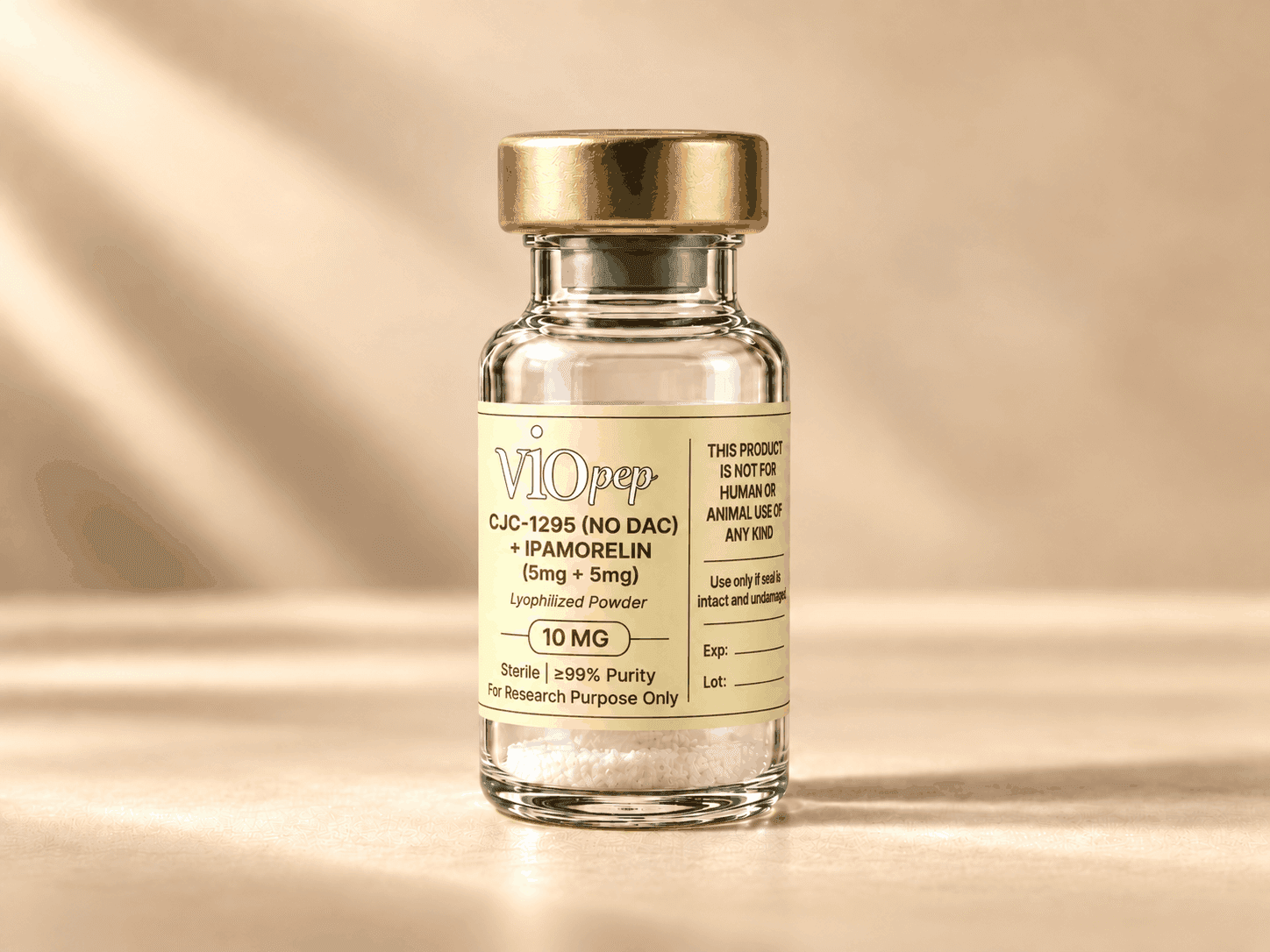CJC-1295 + Ipamorelin research peptide vial