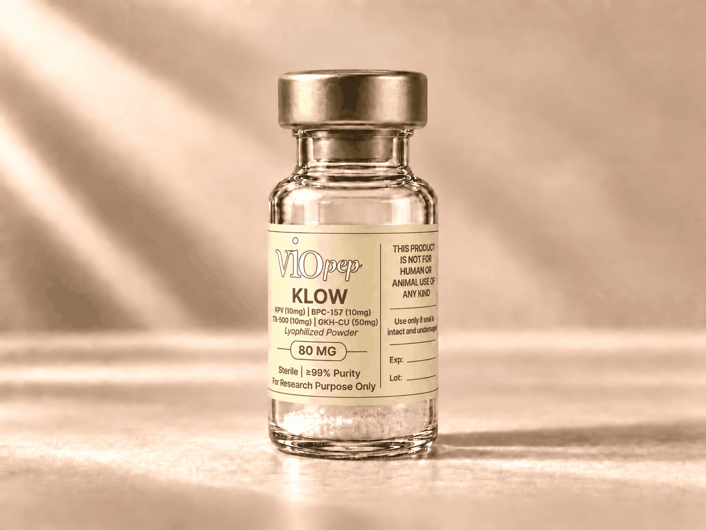 KLOW research peptide vial