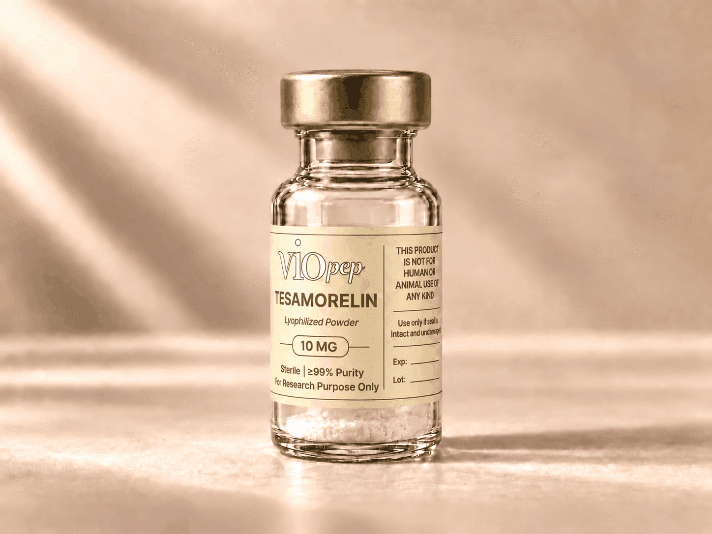 Tesamorelin research peptide vial